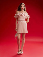 MOTF PREMIUM STEREO FLORAL OFF SHOULDER DRESS,VALENTINE'S DAY OUTFIT